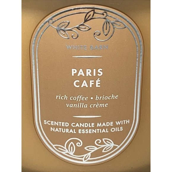 Bath & Body Works White Barn PARIS CAFE 3 wick candle 14.5 oz NEW in Box 2022 - Picture 4 of 13